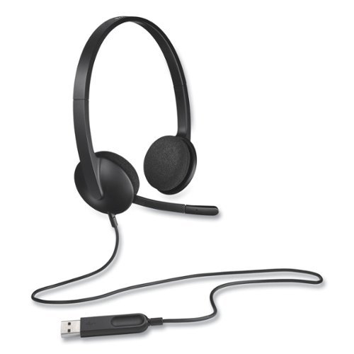  Logitech - H340 On-Ear USB Headset - Black