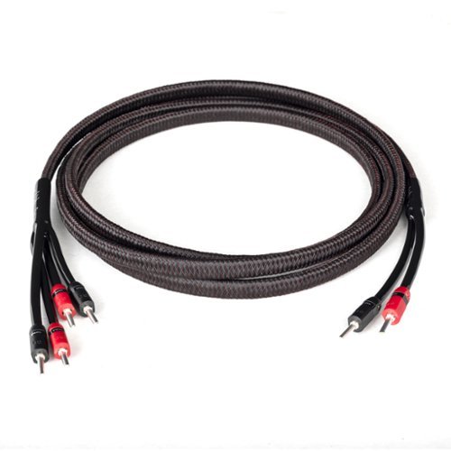 AudioQuest Rocket 33 Single BiWire 16' Analog Speaker Cable w/ SureGrip 300 Connectors with Banana to Banana Connectors - Red on Black BUY ONLINE