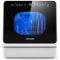 AIRMSEN - Portable Countertop Dishwasher with Salt Chamber & 5L Built-in Water Tank - 18H Delay Start & ECO Mode - Black-Front_Standard