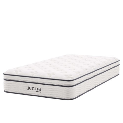 Jenna 10" Innerspring and Foam Twin Mattress by Modway - White-Front_Standard 