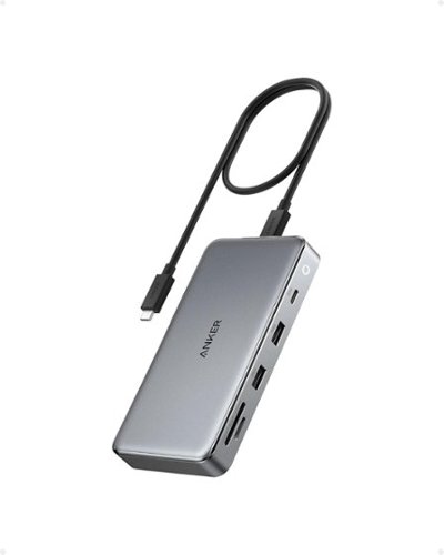 Anker - USB-C Hub (10-in-1, Dual 4K HDMI) Docking Station Dual Monitor, with Max 100W Pd-in-Front_Standard 