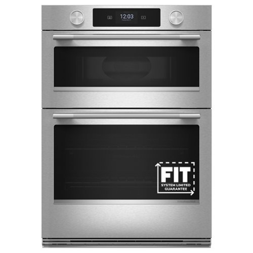 KitchenAid - 30" Smart Built-In Electric Combination Wall Oven with Microwave and Intelligent Cooking Camera - Stainless Steel-Front_Standard 