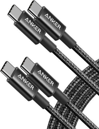 Anker - USB C to USB C Cable, Type-C 60W Fast Charging Cable (6 FT, 2Pack) - Black-Front_Standard 