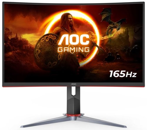 AOC - G2 Series CQ32G2S 32" LCD Curved QHD FreeSync Gaming Monitor - Black/Red-Front_Standard 