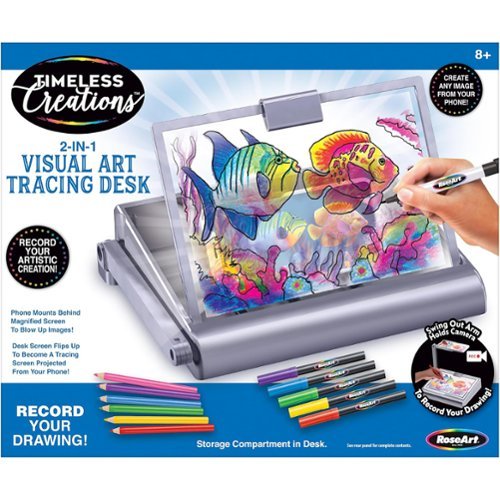 Cra-Z-Art - Cra-Z-Art: Timeless Creations 2-in-1 Tracing Desk - Light Box Drawing Set, Kids