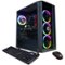 CyberPowerPC - Gaming Desktop - AMD Ryzen 5 3600 - 16GB Memory - NVIDIA GeForce RTX 2060 SUPER - 1TB Solid State Drive - Black-Front_Standard