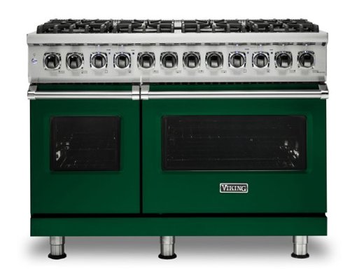 Viking - 5-Series Dual Fuel Self-Clean 48"W Sealed Burner Range - Ivy-Front_Standard 
