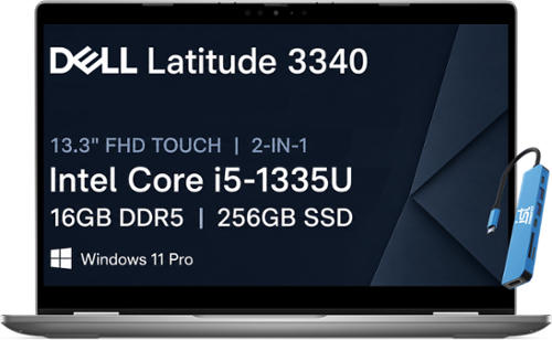 Dell Upgraded 13'' FHD 2 in 1 Business Laptop Latitude Touchscreen
