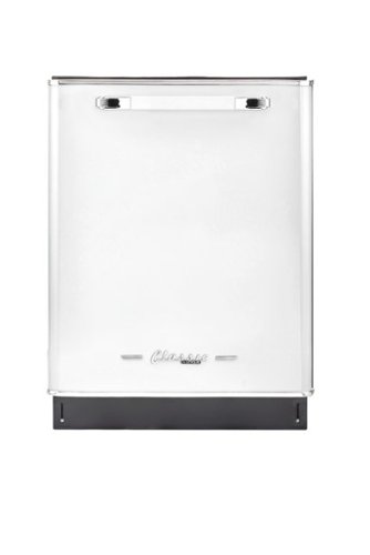 Unique Appliances - Classic Retro Top Control Built-In Stainless Steel Tub Dishwasher with 3rd Rack and 45 dBA - Marshmallow White