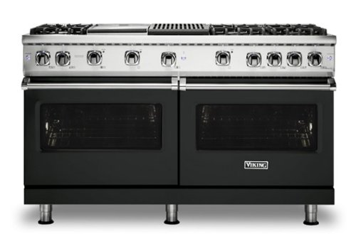 Viking - 8.0 Cu. Ft. 60"W. Professional 5 Series Freestanding Double Oven Gas Convection Range - Antique Bronze