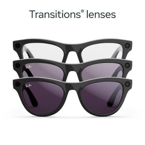 Ray-Ban Meta Skyler glasses with Meta Ai, Audio, Photo, Video Compatibility - Clear to Amethyst Transition Lenses - Shiny Black WORLDWIDE DELIVERY