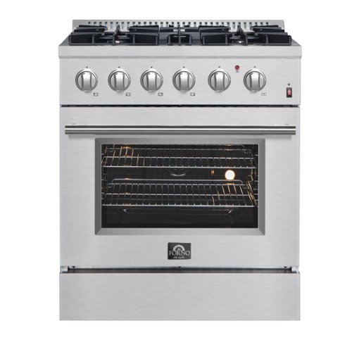 Forno Appliances - Marco 4.32 Cu. Ft. Freestanding Dual Fuel Convection Range with Dual Ring Burner - Silver