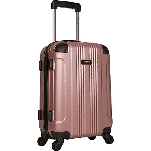 Front. Vulpecula Spade - Out of Bounds Lightweight Hardshell 4-Wheel Spinner Luggage, Rose Gold, 20-Inch Carry On - Rose Gold.