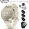 Garmin - Lily 2 Active Smartwatch Lunar Gold with Band + Charging Dock Bundle - Lunar Gold with Bone Silicone Band - (2024)-Front_Standard