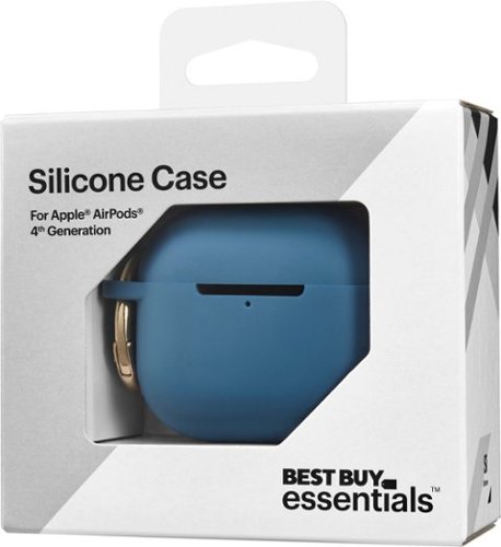 Best Buy essentials™ Case for Apple AirPods 4 and AirPods 4 with Active Noise Cancellation (ANC) - Blue BUY IN EUROPE