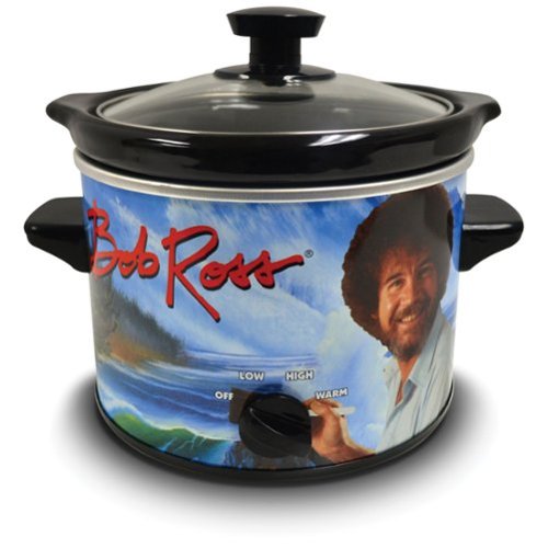 Uncanny Brands - Bob Ross 2 Quart Slow Cooker - Blue-Front_Standard 