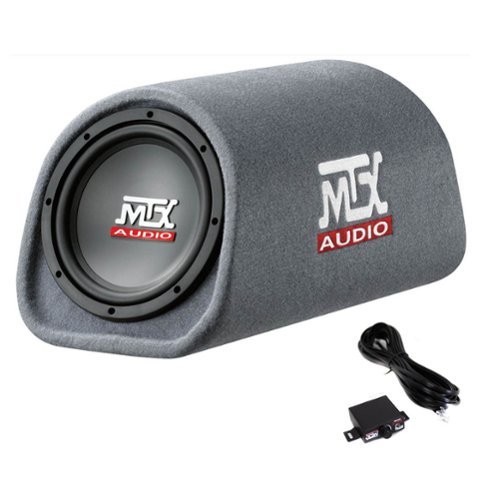 MTX - AUDIO RT8PT 8" 240W Car Loaded Subwoofer Enclosure Amplified Tube Box Vented - Black-Front_Standard 
