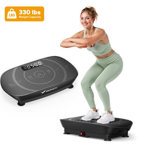 MERACH - CV30 Slim Vibration Plate Quiet Compact Vibration Plateform Exercise Machine - Black-Front_Standard 