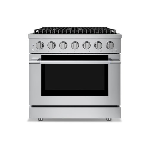 Hauslane - HausPro 36 in. 6 Burners (20,000 BTU) Freestanding Gas Range Range - Stainless Steel-Front_Standard 