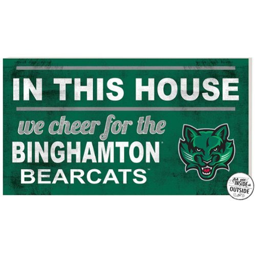 Jardine - Binghamton Bearcats 11'' x 20'' Indoor/Outdoor In This House Sign - Green-Front_Standard 