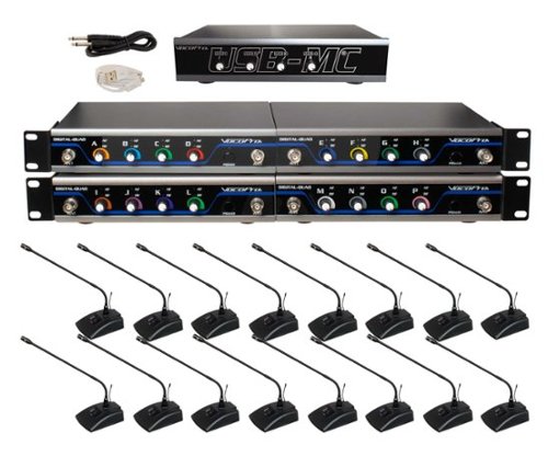 VocoPro - USB-CONFERENCE-16 Wireless Conference Microphone System with Audio Interface-Front_Standard 