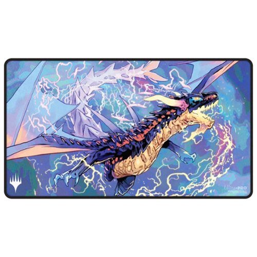 Ultra PRO - Tarkir Dragonstorm Neriv, Heart of the Storm Black Stitched Playmat for Magic: The Gathering