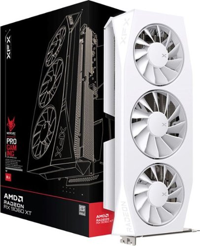 XFX Mercury AMD Radeon RX 9060XT OC Gaming Edition 16GB GDDR6 PCI Express 5.0 Gaming Graphics Card - White WORLDWIDE DELIVERY