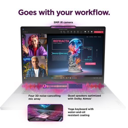 Lenovo Yoga Pro 7i Aura Edition 15.3 3K OLED Laptop- Core Ultra 9 386H 2026- NVIDIA GeForce RTX 5060- 32GB Memory- 1TB Storage - Luna Grey WHERE TO BUY