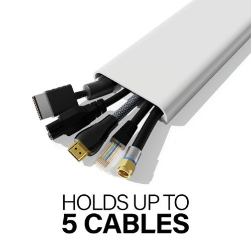 Sanus On-Wall Cable Concealer Kit for Mounted TVs - Holds Up to 5 Cables - White WORLDWIDE DELIVERY