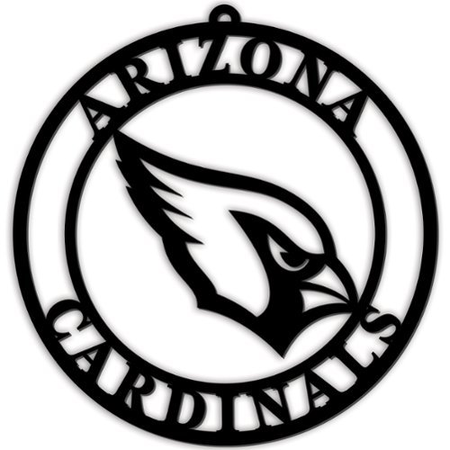 Fan Creations - Arizona Cardinals 16'' Team Logo Cutout - Black-Front_Standard 