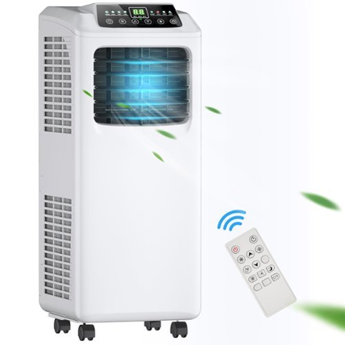 Costway 5500 BTU (9000 BTU ASHRAE) 3-in-1 Portable Air Conditioner w/Built-in Dehumidifier and Window Kit - White