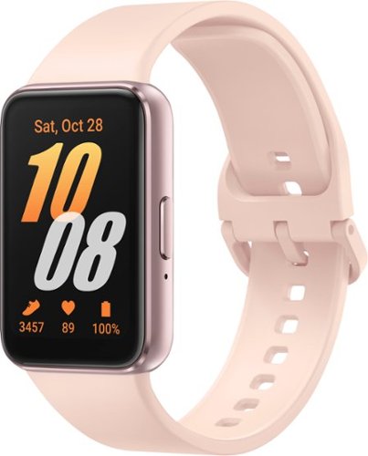 Samsung - Galaxy Fit3 Aluminum Smartwatch 40mm BT - Pink Gold - (2025)-Front_Standard