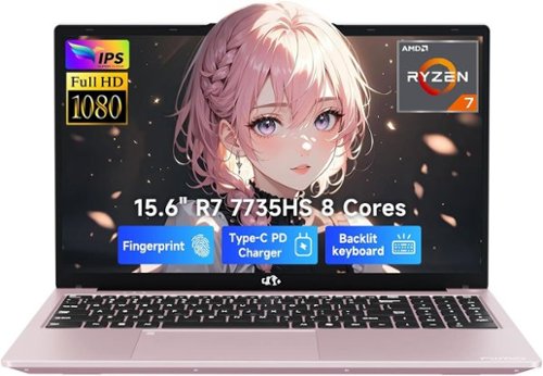 NIMO - 15.6" IPS FHD Gaming-Laptop, AMD 8 Cores Ryzen 7 7735HS 32GB DDR5 RAM 1TB SSD 4.75GHz - Pink-Front_Standard 