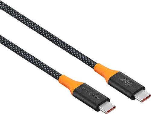 Insignia™ 8 ft. 240W USB-C to USB-C Charge-and-Sync Braided Cable - Black SHOP ONLINE