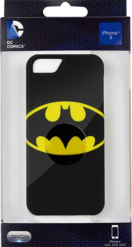  PDP - Batman Emblem Clip Case for Apple® iPhone® 5 - Black/Yellow