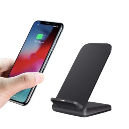 Stock Preferred - 30W Wireless Fast Charging Stand for iPhone & Samsung Black-Front_Standard 