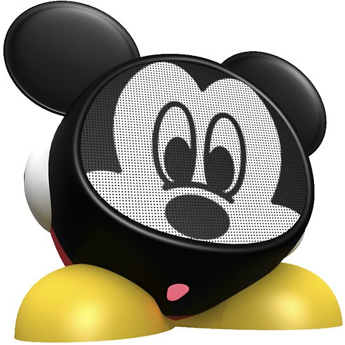  eKids - Mickey Mouse Rechargeable Speaker for Select Apple® Devices - Black/Red