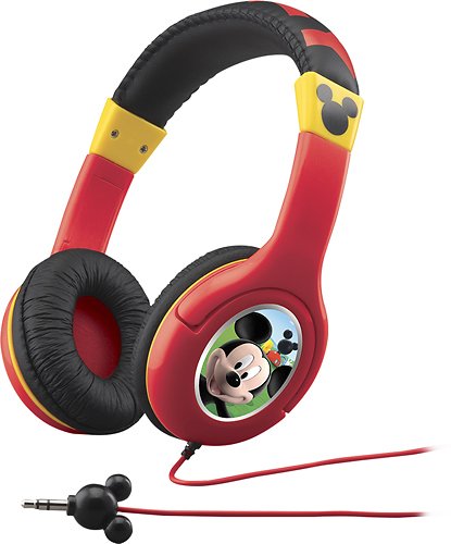  eKids - Mickey Mouska-riffic Wired Over-the-Ear Headphones - Red