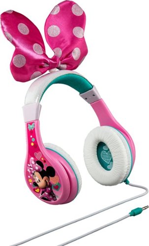  eKids - Minnie Mouse Bow-tique Wired Over-the-Ear Headphones - Pink/White