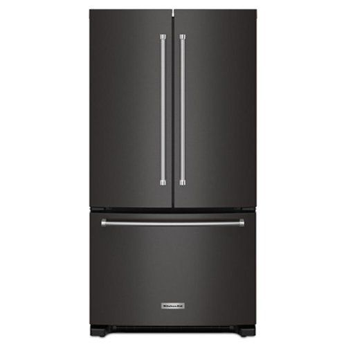 KitchenAid - 20 Cu. Ft. French Door Refrigerator with Interior Water Dispenser - Black Stainless Steel