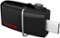 SanDisk - Ultra Dual 16GB Micro USB/USB 3.0 Type A Flash Drive - Black-Front_Standard