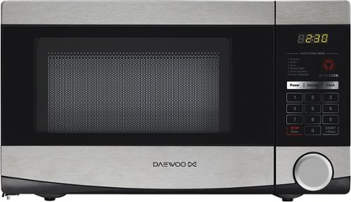  Daewoo - 0.7 Cu. Ft. Compact Microwave - Stainless steel