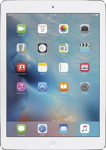  Apple - Geek Squad Certified Refurbished iPad® Air with Wi-Fi - 32GB - Silver/White