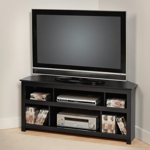  Prepac - Vasari Corner TV Console for Flat-Panel TVs Up to 50&quot; - Black