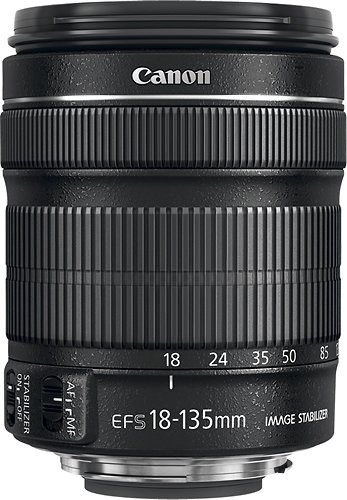  Canon - EF-S 18-135mm f/3.5-5.6 IS STM Standard Zoom Lens - Black