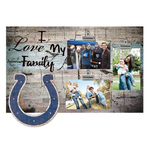 Fan Creations - Indianapolis Colts 11" x 19" I Love My Family Clip Photo Frame - Multicolor-Front_Standard 