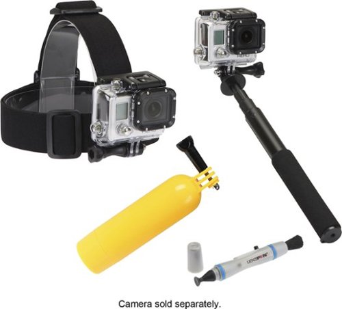  Sunpak - PlatinumPlus Action Camera Accessory Kit - Black/Silver