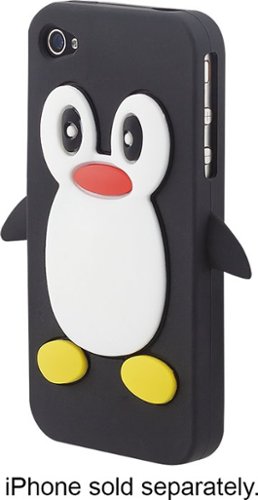  Dynex™ - Penguin Case for Apple® iPhone® 4 and 4S - Black