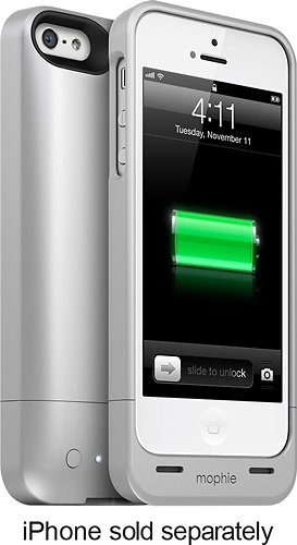  mophie - juice pack helium Charging Case for Apple® iPhone® 5 and 5s - Silver