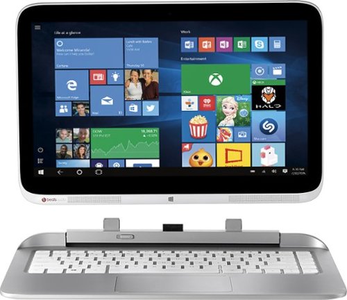  HP - 2-in-1 13.3&quot; Touch-Screen Laptop - Intel Core i3 - 4GB Memory - 500GB+8GB Hybrid Hard Drive - Snow White/Ash Silver